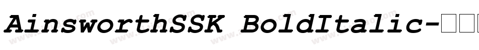 AinsworthSSK BoldItalic字体转换